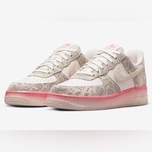 Nike Air Force 1 '07 LX Low Our Force Snakeskin W 8 / M 6.5 Phantom/Sail/Pink